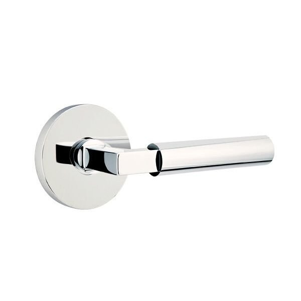 Emtek Hercules Lever Left Hand 2-3/8 in Backset Privacy w/Disk Rose for 1-1/4 in to 2 in Door 5209HECUS26LH - main